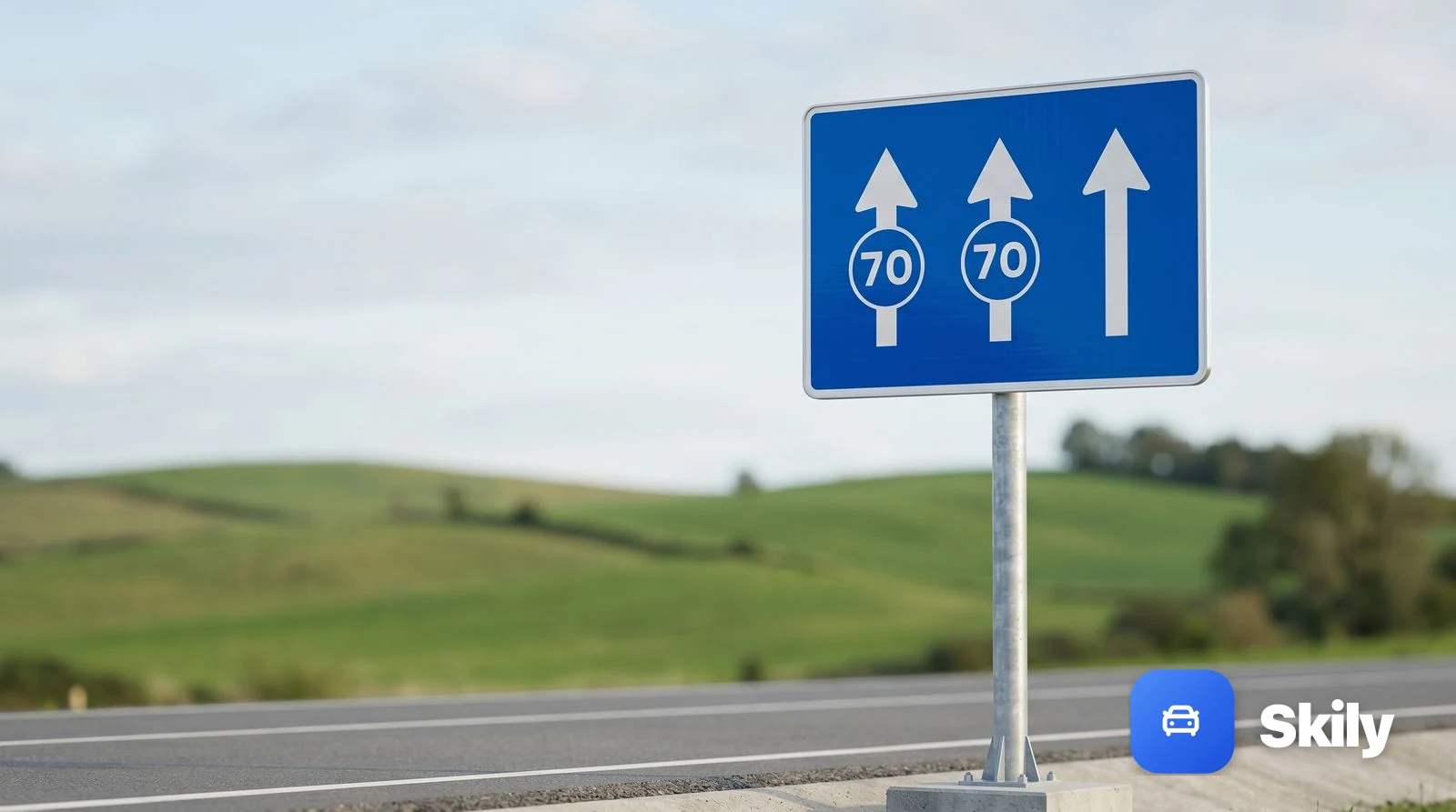 En la señal hay números que indican la velocidad. ¿Qué velocidad indican?