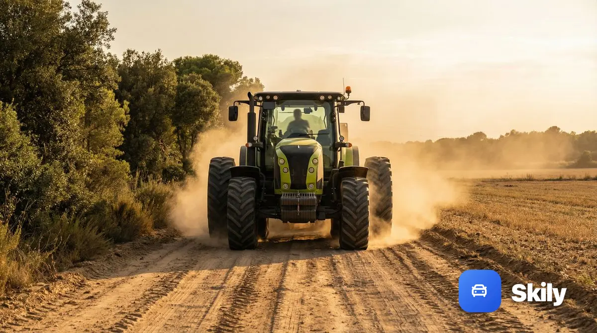 ¿Se puede conducir un tractor agrícola de más de 3.500 kilogramos de MMA con el permiso de la clase B?