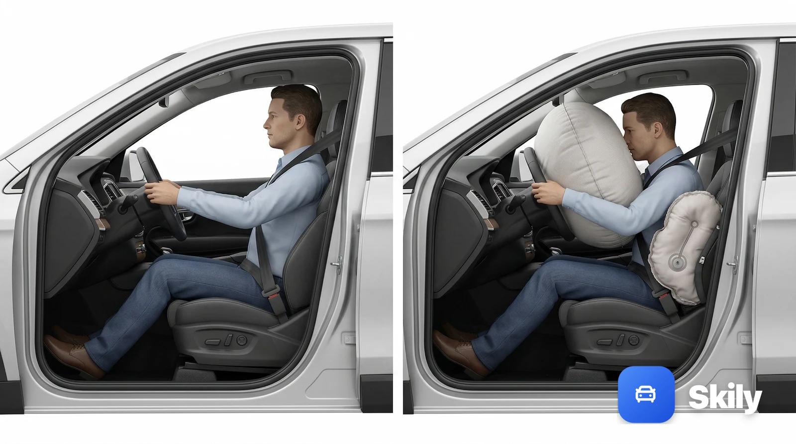 Mientras se realiza un estacionamiento, ¿es fácil que el dispositivo del airbag se dispare?