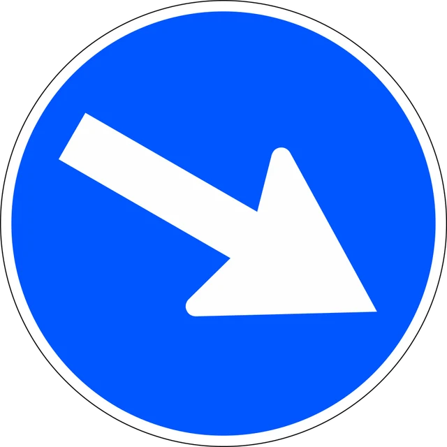 Keep left or right as indicated