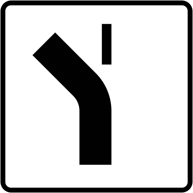 S-850 · Itinerario con prioridad. Panel adicional de la señal R-3, que indica el itinerario con prioridad. Bajo la señal R-3: el trazo grueso es la vía con prioridad.