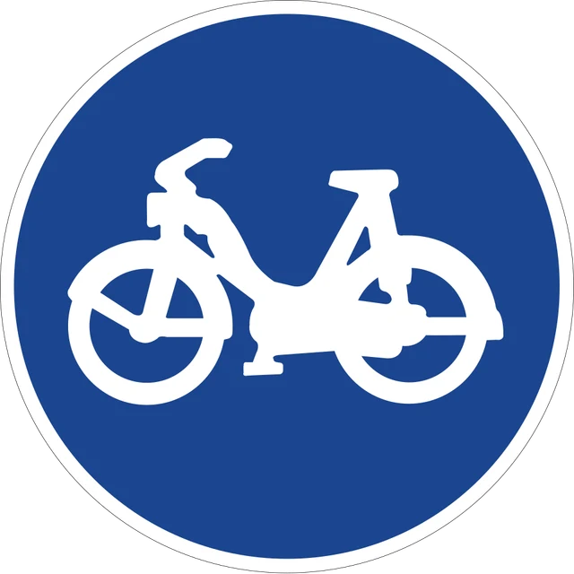 Compulsory track for mopeds