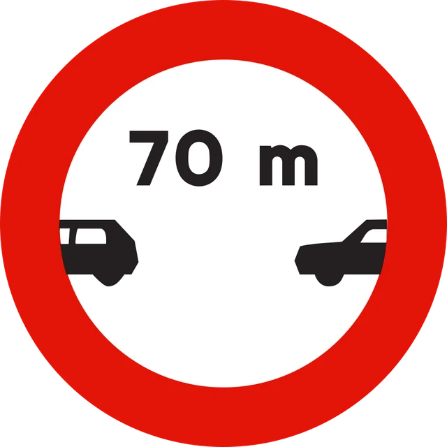 Minimum following distance