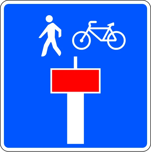 Cul-de-sac except for pedestrians or cycles