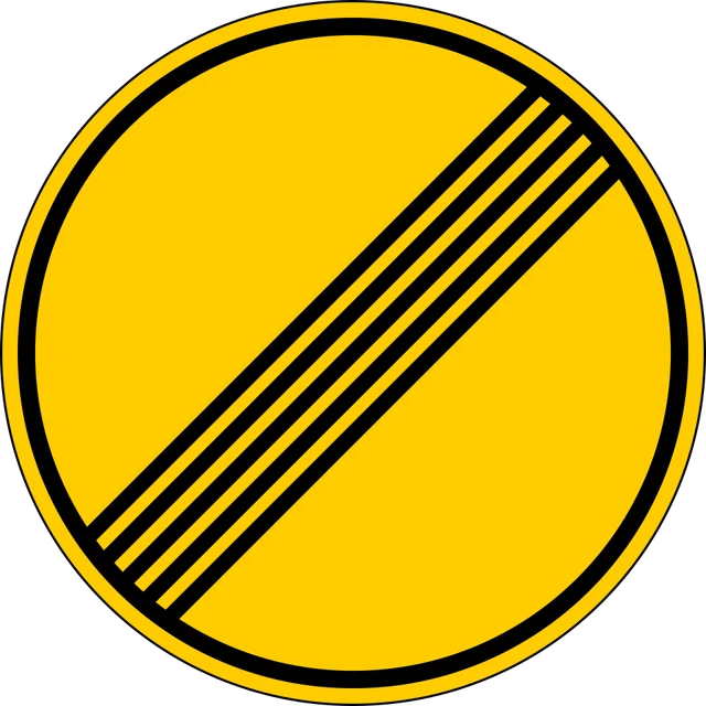 End of all prohibitions (roadworks)