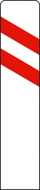 Level crossing or movable bridge countdown marker: two thirds distance (left-hand side)