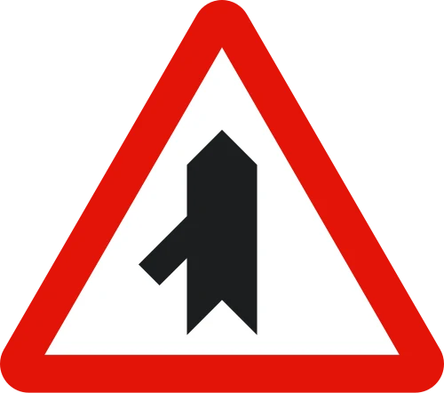 Priority over merging traffic from the left