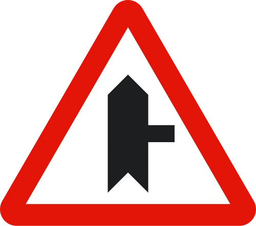 Side road junction on the right with priority