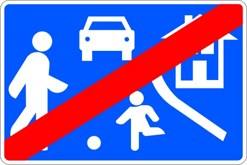 End of residential zone