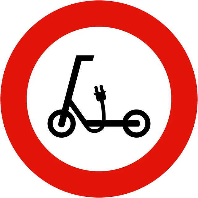 No personal mobility devices (e-scooters)