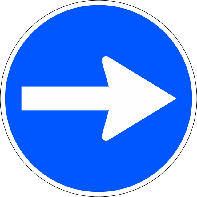 Direction to be followed (roadworks)
