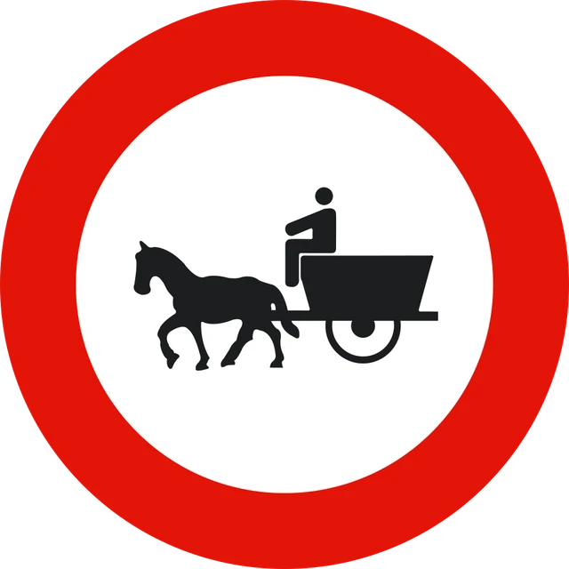 No animal-drawn vehicles