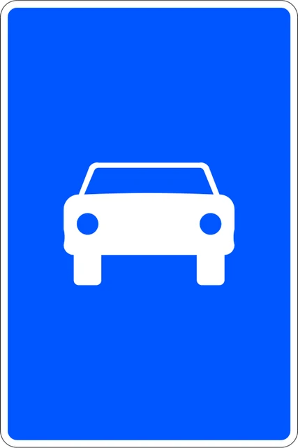 Road reserved for motor vehicles