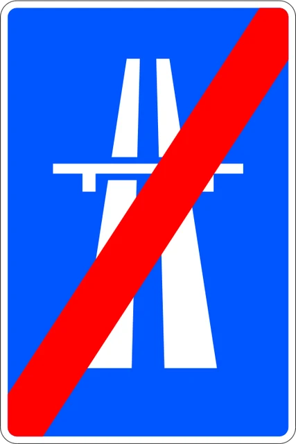 End of motorway