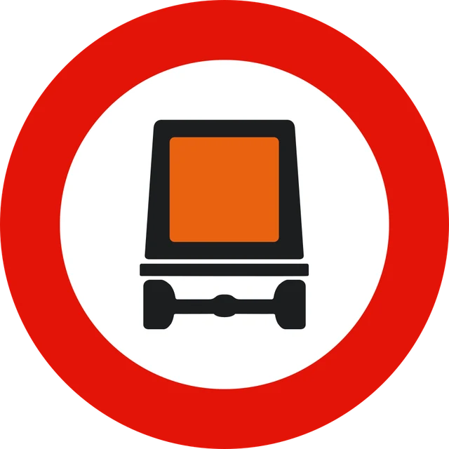 No vehicles carrying dangerous goods