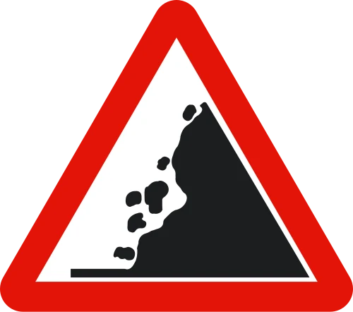 Risk of falling rocks