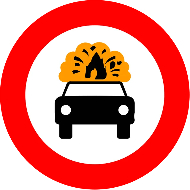 No vehicles carrying explosives or flammable goods