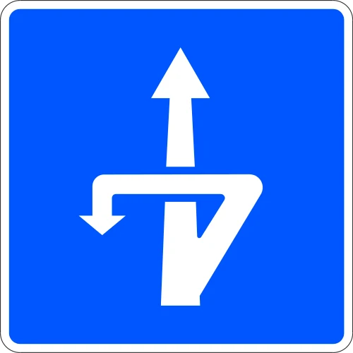 Grade-separated U-turn ahead