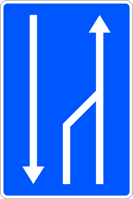 Lane drop (left lane)