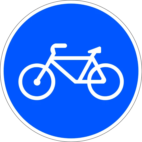 Compulsory track for cycles