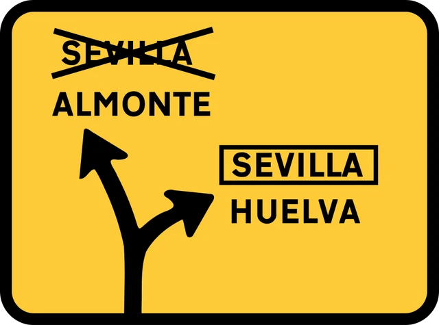 Diversion route diagram (roadworks)