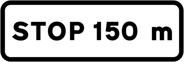 Advance warning of STOP sign