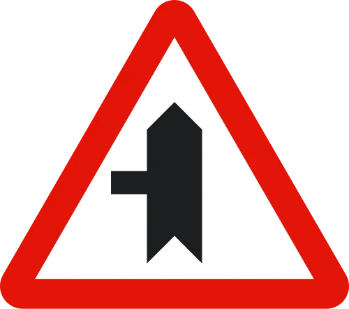 Priority over side road on the left