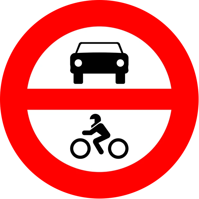 No motor vehicles
