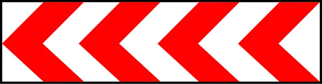 Narrow chevron alignment marker