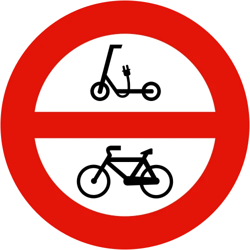 No cycles or personal mobility vehicles
