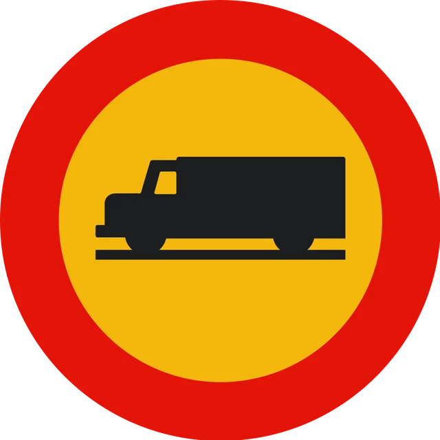 No goods vehicles (roadworks)