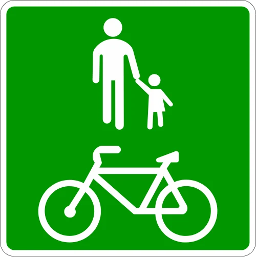 Shared-use pedestrian and cycle track