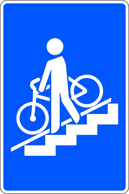 Pedestrian subway with cycle rail or ramp