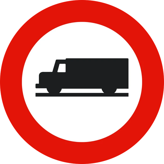 No goods vehicles