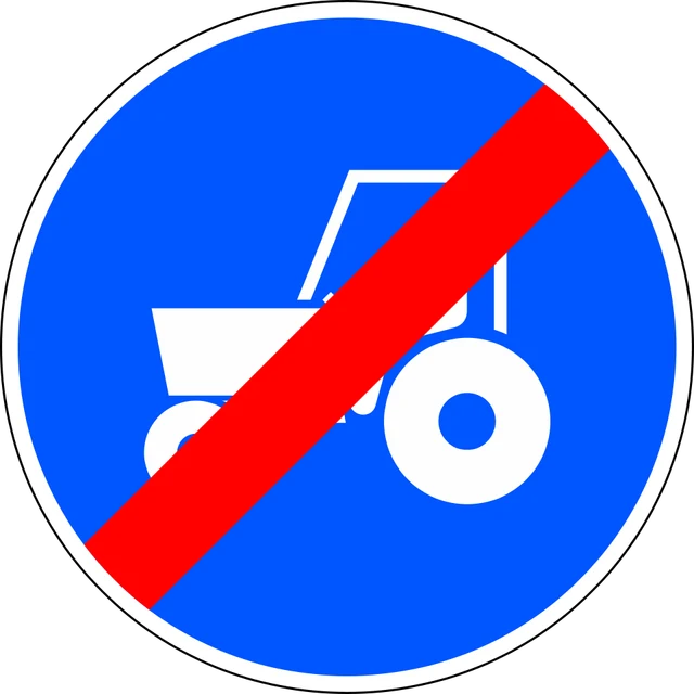 End of compulsory track for tractors