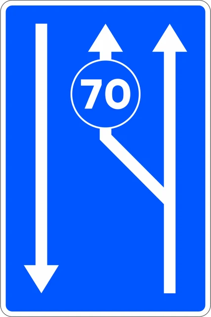Lanes reserved according to minimum speed