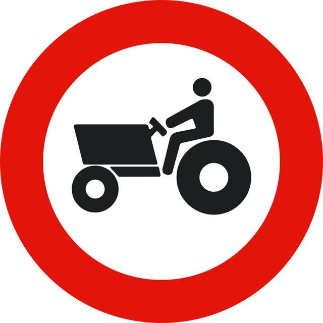 No agricultural motor vehicles