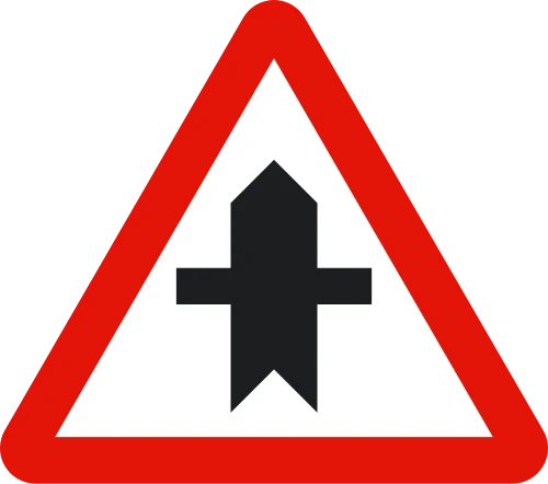 Priority junction ahead