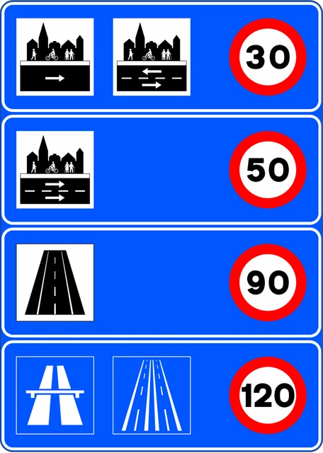 National speed limits in Spain