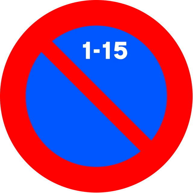 No parking on the first half of the month