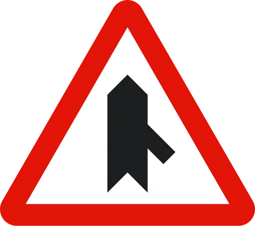 Priority over merging traffic from the right