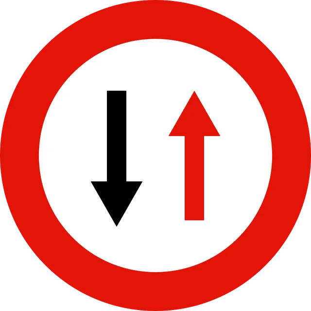 Give way to oncoming traffic
