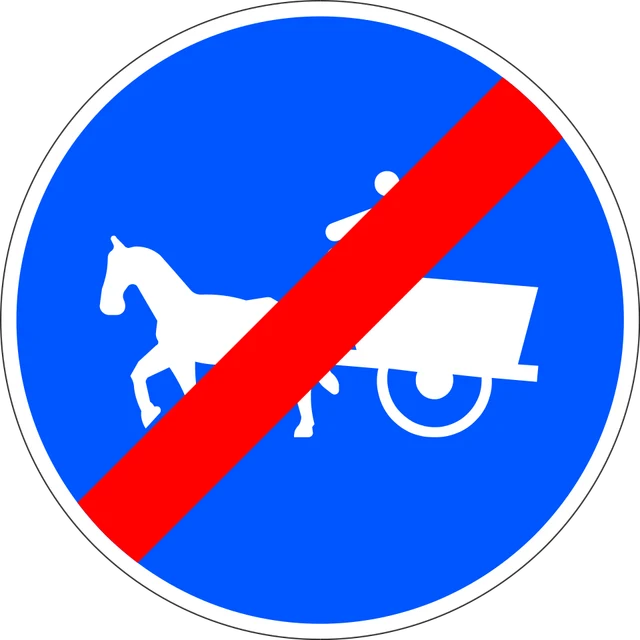 End of compulsory track for animal-drawn vehicles