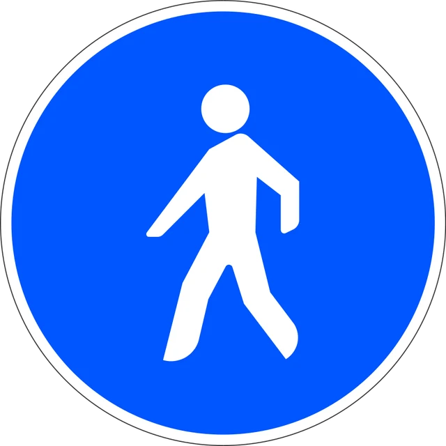 Mandatory pedestrian path
