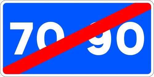 End of recommended speed range