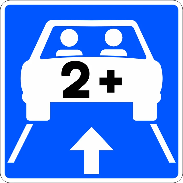 High-occupancy vehicle (HOV) lane