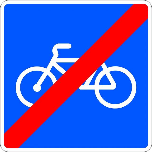 End of cycle route