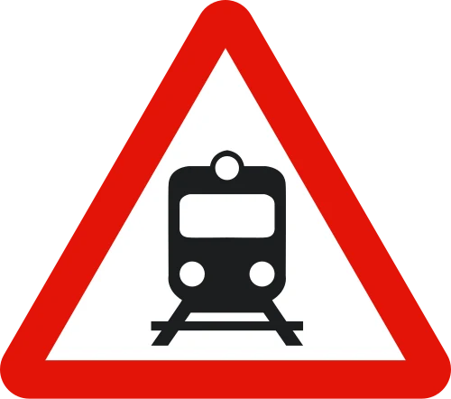 Level crossing without barriers