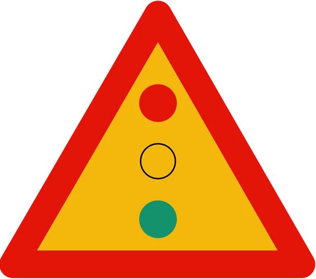 Traffic signals ahead (roadworks)