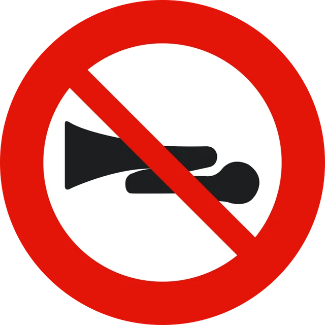 No sounding of horns